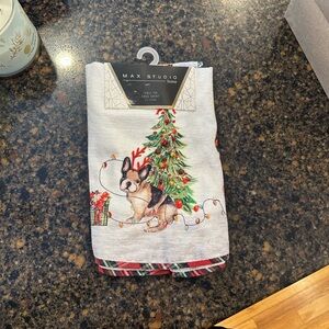 Max Studio Festive Dog Tea Towel